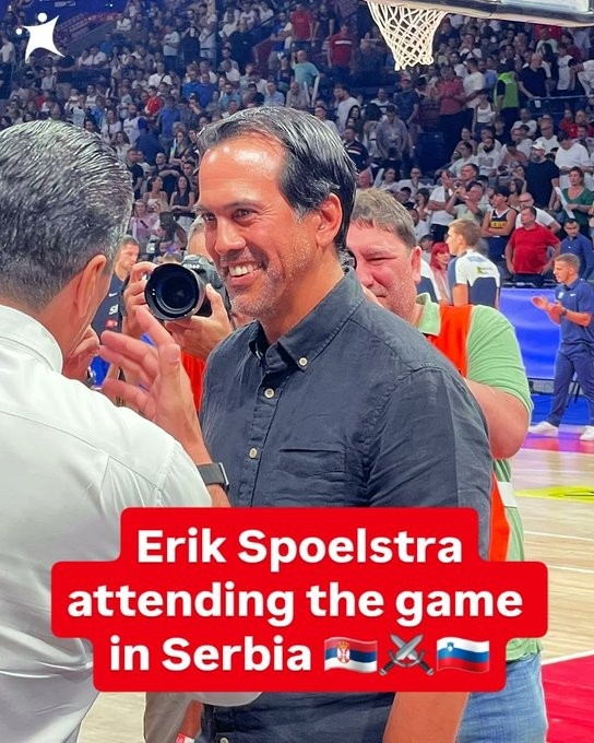 华体会体育-斯波现场观战塞尔维亚VS斯洛文尼亚 约维奇揽全场最高18分！