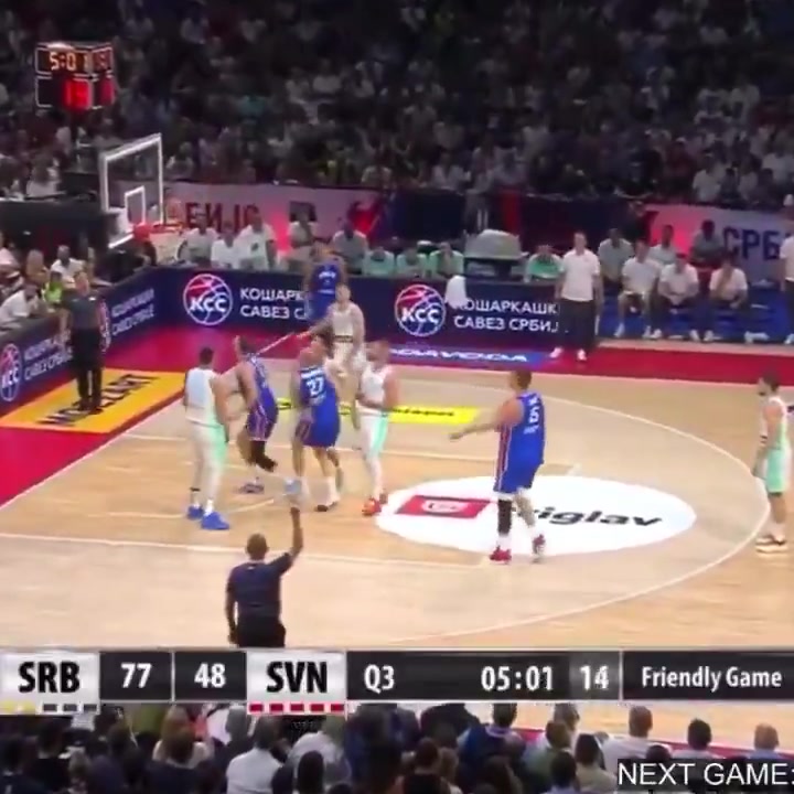 华体会体育-斯波现场观战塞尔维亚VS斯洛文尼亚 约维奇揽全场最高18分！